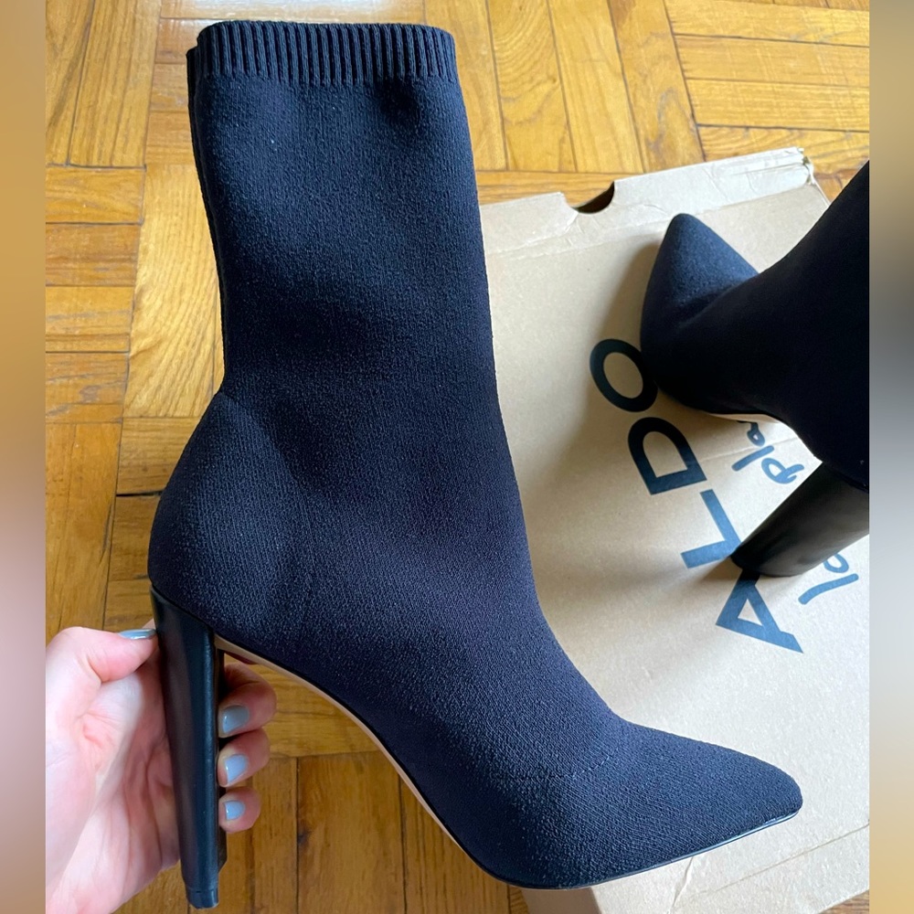 ALDO Deludith heeled boot black size 7.5 womens